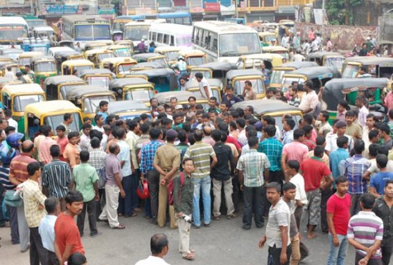 Auto Drivers paralyze Agartala  Traffic
